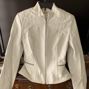 Cache off white 100% leather jacket